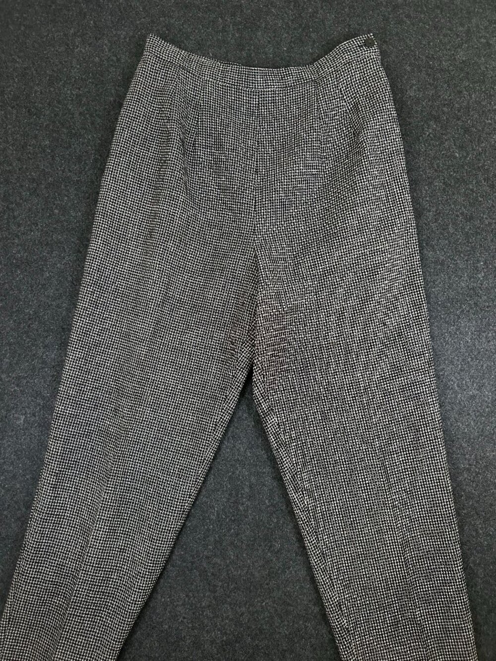 Vintage 80s Talbots 100% Wool Houndstooth High Waist Trousers Size 12